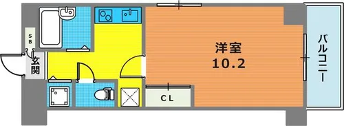 スタッツア神戸【5階】の間取り