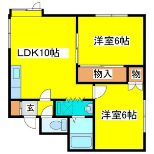 しろがねパレス【201号室】の間取り