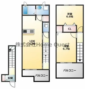 ストレリチアオーガスタ【205号室】の間取り