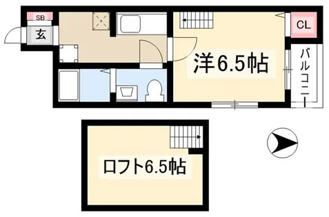 ヴィラ鳥羽見【2階】の間取り