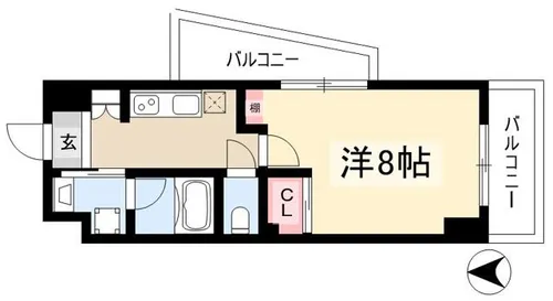 シティライフ社が丘【0507号室】の間取り