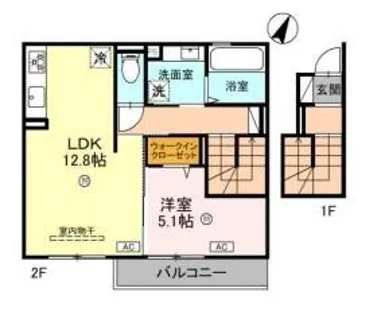 タウンさらⅡ【2階】の間取り
