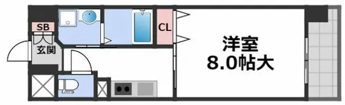 プリムール【6階】の間取り