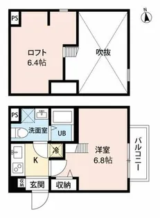 Attic宝持【2階】の間取り