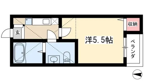 フォービエン川西【103号室】の間取り