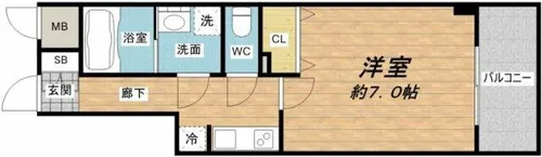 アドバンス大阪城グラシア【8階】の間取り