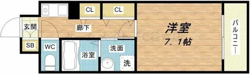 サムティ本町橋【10階】の間取り
