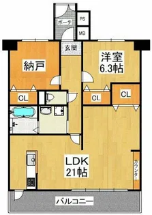 エバーランドシティ新泉北5番館【4階】の間取り