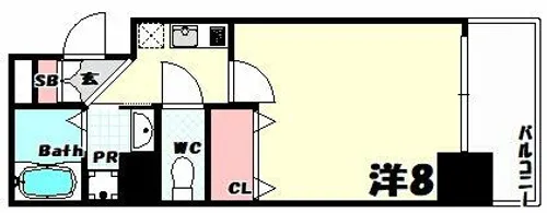 ララプレイス三宮ルミナージュ【15階】の間取り