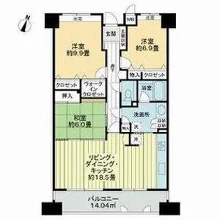 キャッスルハイツ知多半田駅前【12階】の間取り