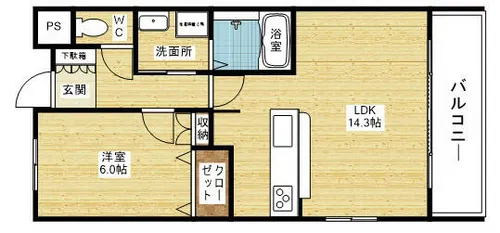 セノアタワー新大阪【3階】の間取り