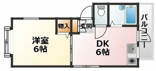 大阪府大阪市東淀川区柴島2丁目【アパート】の間取り
