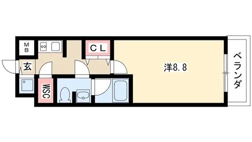 セノアタワー泉【0303号室】の間取り