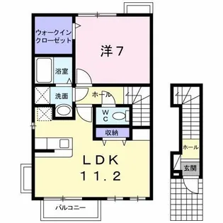 ニュ-フラワ-Y・K【2階】の間取り