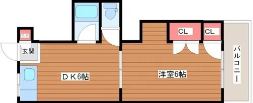 ル・クレアK【1階】の間取り