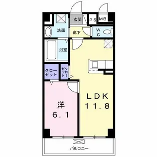 プラドヴィスタ高師台【502号室】の間取り