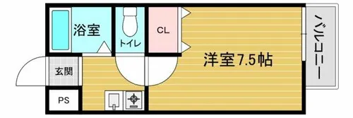 三井ハイツ1番館【2階】の間取り