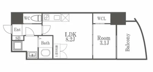 SERENiTE福島scelto【5階】の間取り
