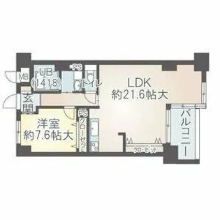イーグルヘッド橦木【11階】の間取り