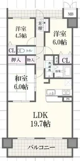 パレ・ロワイヤル姫路駅前【10階】の間取り
