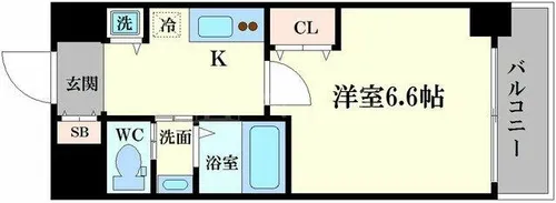フレアコート梅田【9階】の間取り