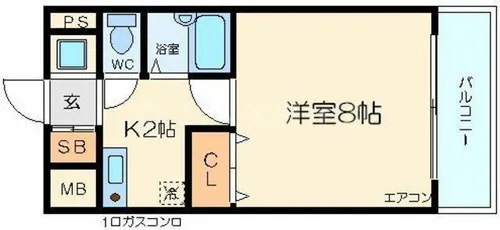 エクセレント上新12【6階】の間取り