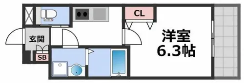 ウインズコート城北パーク【5階】の間取り