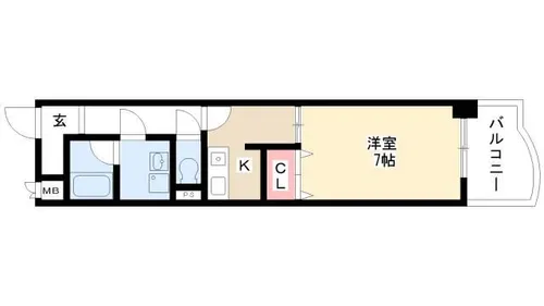 グランシャリオ名駅南【7階】の間取り