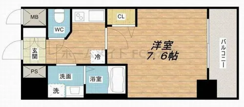 ララプレイス四天王寺前夕陽ヶ丘プルミエ【6階】の間取り