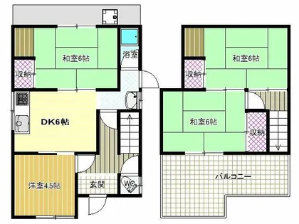 大阪府柏原市太平寺1丁目【一戸建】の間取り