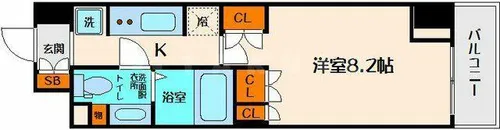 コンフォリア江坂【12階】の間取り