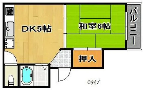 シャンブルF【3階】の間取り