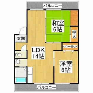 三晃マンション【3階】の間取り
