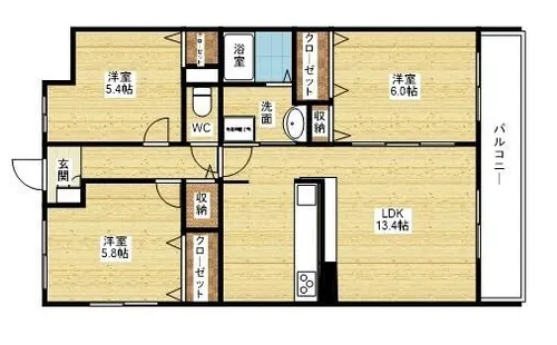 タイガーアネックスマンション【5階】の間取り