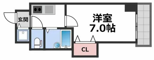 CITY SPIRE布施【7階】の間取り