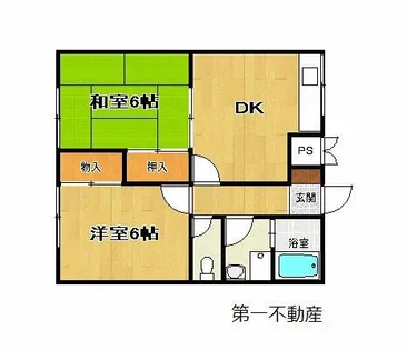 ハイツエスペランサⅡ【1階】の間取り