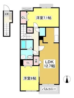 ジラソーレ【2階】の間取り