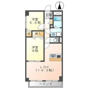 ルミエール塚口【201号室】の間取り