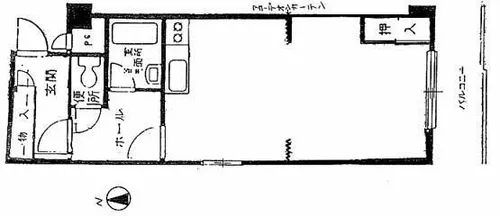 パークハイツ中島【407号室】の間取り
