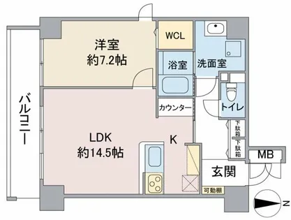クレールシティ御器所【6階】の間取り