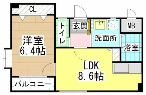 アンビエンス小倉駅前【7階】の間取り