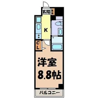 エステムプラザ名古屋栄プレミアム【13階】の間取り