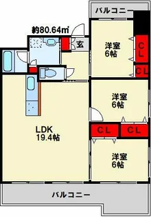 フェルト1021【5階】の間取り
