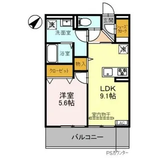 フロレゾン醍醐【1階】の間取り