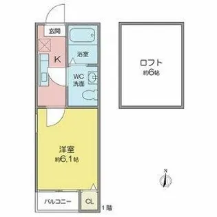 ラフィナート黄金【1階】の間取り