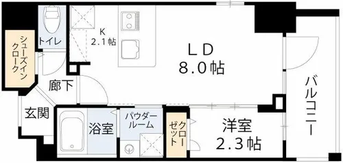 JMFレジデンス海老江【12階】の間取り