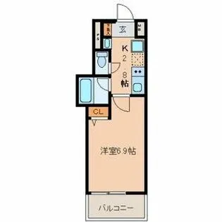 ベレーサ名駅ウエスト【610号室】の間取り