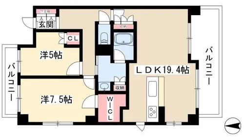グランマスト橦木町【3階】の間取り