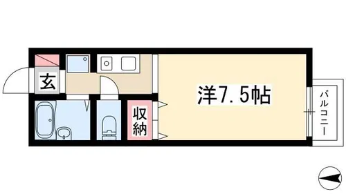 セジュール池端パーク【B201号室】の間取り
