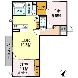 D-room三宅【203号室】の間取り
